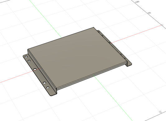 Caselabs SMA8 Front Flex bay 3U Blanking Plate (Uncoated) - Made to order
