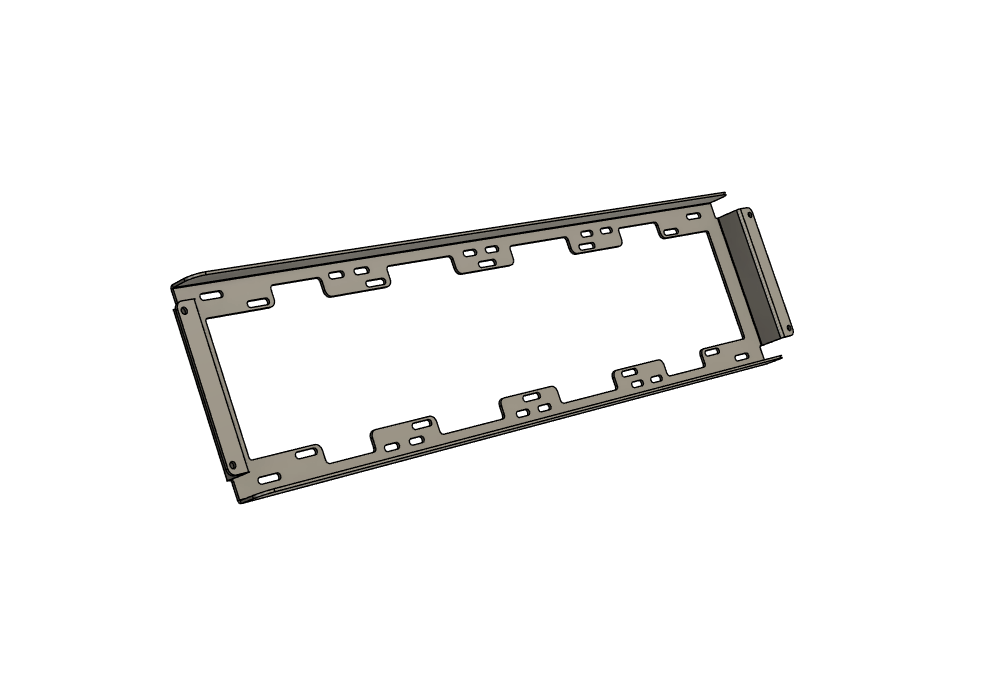 Caselabs SMA8 Bottom 480mm/560mm Radiator bracket (Uncoated) - Made to order