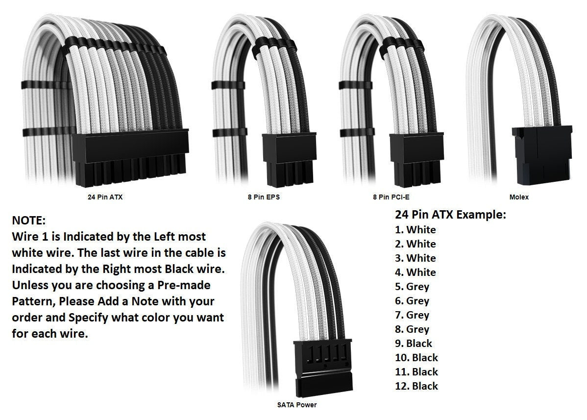 Custom ATX Individual Modular Power Supply Cables